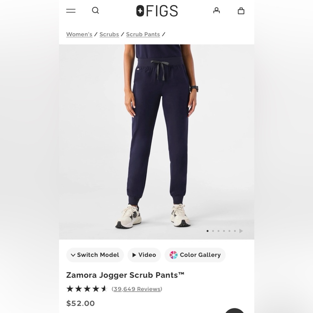 Figs women’s Zamora jogger style scrub pant